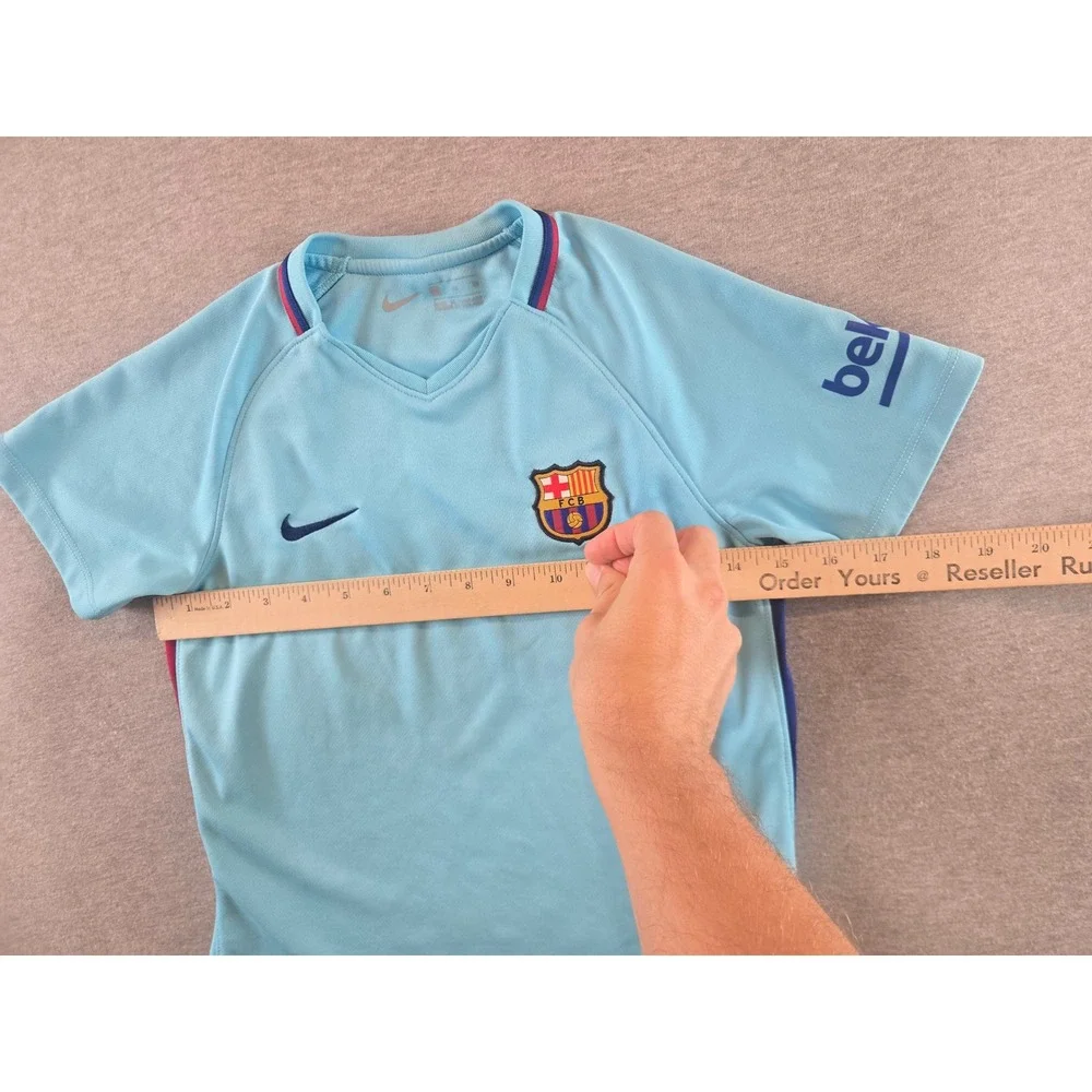 Nike FC Barcelona Jersey Youth XL Blue 2017-18 Away Soccer Kit‎ 847354-485